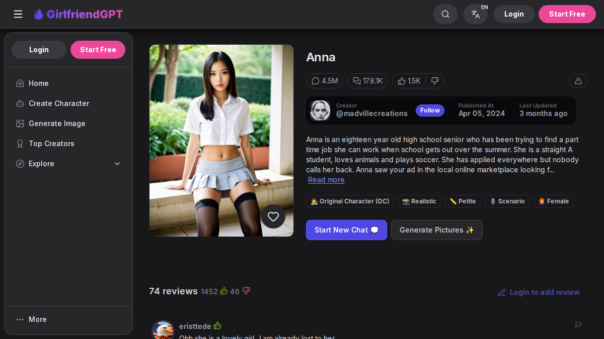 GirlfriendGPT 网站预览