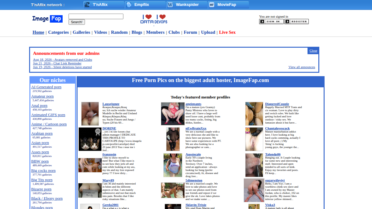 ImageFap 网站预览
