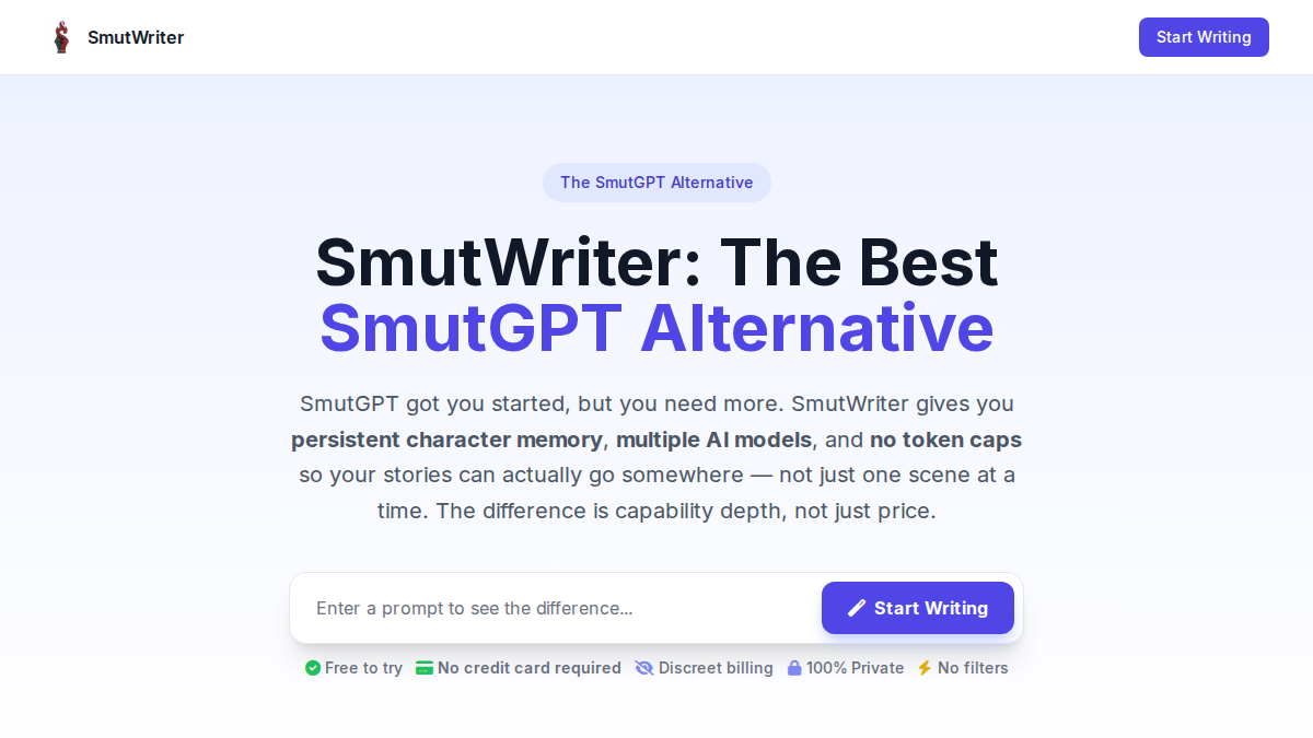 SmutWriter 网站预览